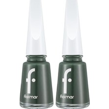 Esranın Dünyası Klasik Parlak Bitişli Yüksek Pigmentli Oje Nail Enamel 453 Khaki Green New (2 Paketi)