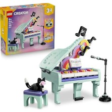 Esranın Dünyası LEGO Creator 3’ü 1 Arada Müzikal Dekor Kedili Piyano 31392 | 9 Yaş ve Üzeri Çocuklar Için Kedi, Mikrofon Standı ve Çeşitli Aksesuarlar Içeren Oyuncak Yapım Seti, Hediye Fikri (485 Parça)