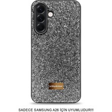 Skyarmor Samsung A26 Uyumlu Kafie Iç Yüzey Tasarımlı Taşlı Işıltılı Parlak Pırlanta Kılıf Dia Plus