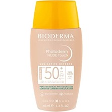 Esranın Dünyası Bioderma Photoderm Nude Touch SPF50+ Very Light Karma Yağlı Ciltler Kapatıcı Etkili Çok Yüksek Korumalı Renkli Güneş Kremi 40 ml