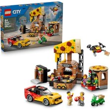 Esranın Dünyası LEGO City Araçlarla Pizza Dağıtım Deneyimi 60496 | 6 Yaş ve Üzeri Çocuklar Için 4 Minifigür ve Motosiklet Içeren Oyuncak Yapım Seti, Hediye Fikri (494 Parça)