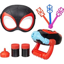Esranın Dünyası Spidey And His Amazing Friends Su Ağları Miles "spin" Morales Maskeli Elektronik Baloncuk Atıcı Rol Yapma Seti, 3 Yaş ve Üzeri Çocuklar Için Süper Kahraman Oyuncakları