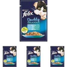 Esranın Dünyası Çifte Lezzet Somon & Sardalya Kedi Yaş  85 gr 4lü Paket