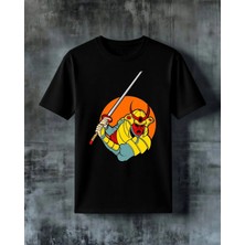 Comvicho Samurai Demon Baskılı Oversize Tişört