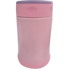Esranın Dünyası Çelik Içli Termos 500 ml Çelik Kaşık Ile Pembe-Mor
