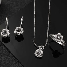 DMR Elegance Gümüş Gül Kadın Set