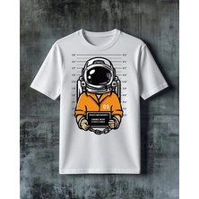 Comvicho Cosmic Dust Uzay Astronot Baskılı Oversize Tişört