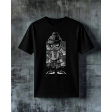Comvicho Street Art Hiphop Karakter Baskılı Oversize Tişört