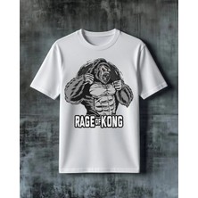 Comvicho Rage Of Kong Guclu Maymun Baskılı Oversize Tişört