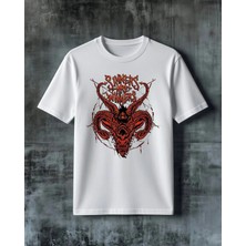 Comvicho Sinners Are Winners Seytan Baskılı Oversize Tişört