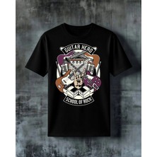 Comvicho Guitar Hero School Of Rock Baskılı Oversize Tişört