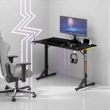 Esranın Dünyası Ergogaming Nova Profesyonel Rgb Oyuncu Masası 112X60 Siyah, Rgb Aydınlatmalı, Karbon Fiber Yüzey