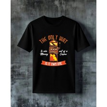 Comvicho The Only Way Slot Makine Baskılı Oversize Tişört
