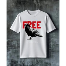 Comvicho Free Karga Baskılı Oversize Tişört