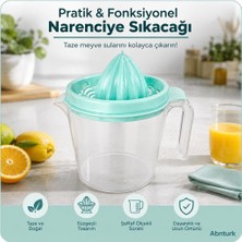 Abnturk Plastik 500ML Ölçekli Hazneli Limon Narenciye Sıkacağı