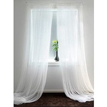 Esranın Dünyası Lill Perde Çifti Beyaz (280 cm x 300 Cm)