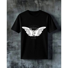 Comvicho Spread Wings Fly Away Baskılı Oversize Tişört