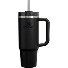 Esranın Dünyası Stanley Quencher Pipetli Termos Bardak, Siyah, 0.89 Litre