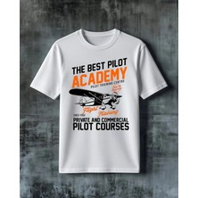 Comvicho Pilot Akademisi Ucus Egitim Baskılı Oversize Tişört