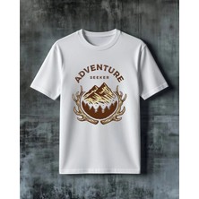 Comvicho Adventure Seeker Dag Ormani Baskılı Oversize Tişört