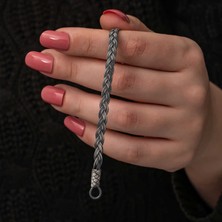 DMR Elegance Gümüş Kazaziye Örgü Bileklik