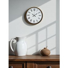 Egecen 36 cm Kahverengi Dekoratif Duvar Saati