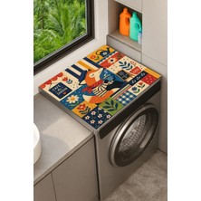 Valerine Life Çamaşır Kurutma Makinesi Üstü Düzenleyici Matı Sıvı Geçirmez Örtü Jardin Café