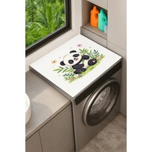 Valerine Life Çamaşır Kurutma Makinesi Üstü Düzenleyici Matı Sıvı Geçirmez Örtü Bambu Panda