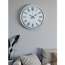 Egecen White Prime Roma Rakamlı 40 cm Metal Duvar Saati