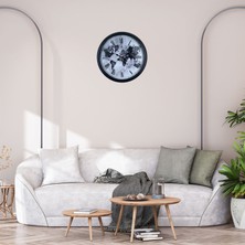 Egecen Worldline Black 40 cm Metal Duvar Saati
