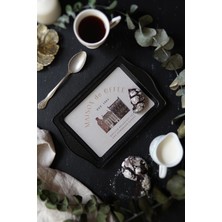 1001 EE170-7F Azura Coffee Desenli Dikdörtgen Tepsi 16X25 cm (Azura Coffee)