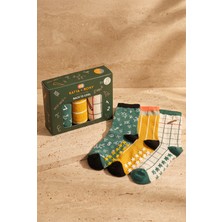 Bony Socks Çocuk 3'lü Back To School Kutulu Soket Okul Çorabı