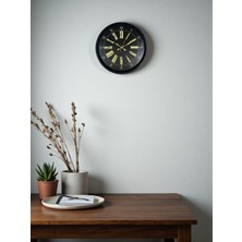 Egecen 36 cm Siyah Modern Duvar Saati