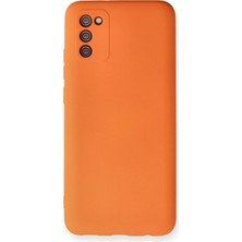 Egecen Mey Ithalat®  Samsung Galaxy A03S Kılıf Nano Içi Kadife Silikon - Turuncu