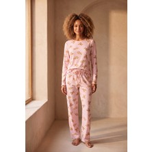 Bony Socks Kadın Cute Edition Teddy Pijama Takımı Pembe