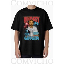 Comvicho Unisex Whıskey V1 Tasarım Baskılı Oversize Tişört