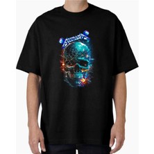 Comvicho Unisex METALLICA39 Tasarım Baskılı Oversize T-Shirt