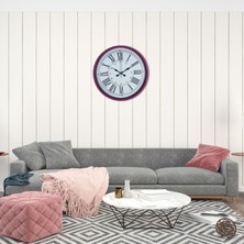 Egecen Pembe 36 cm Dekoratif Duvar Saati
