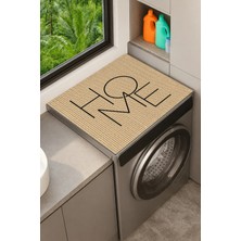 Valerine Life Çamaşır Kurutma Makinesi Üstü Düzenleyici Matı Sıvı Geçirmez Örtü   Hasır Home