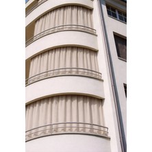 Taç Su Geçirmez Balkon Perdesi – Kornişli & Bağcıklı Branda En×boy Balkon Branda Perde