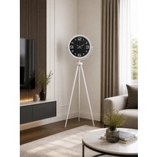 Egecen Kontrast Tasarım Beyaz Tripod Ayaklı Saat