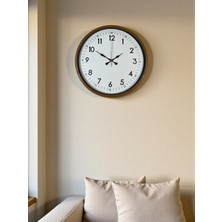 Egecen 36 cm Kahverengi Dekoratif Duvar Saati