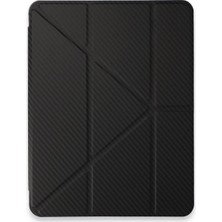 Egecen Mey Ithalat®  iPad Pro 13 (2024) Kılıf Color Karbon Tablet Kılıfı - Siyah
