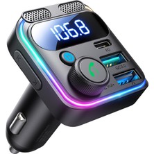 1001 81W Bluetooth 6.0 Car Adapter Fm Transmitter [next-Gen Stable] Bluetooth Cigarette Lighter Adapter [