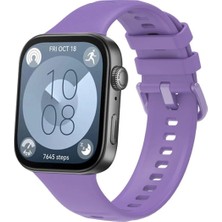Egecen Mey Ithalat®  Huawei Watch Fit 3 Klasik Kordon - Lila