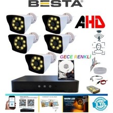 Egecen 3 Dış 1 Iç 4 Kameralı Gece Renkli Wıfı Ozellikli 4 Tb HDD Dahil Güvenlik Kamera Seti