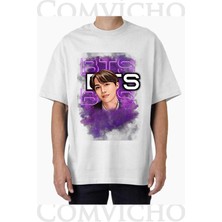 Comvicho Unisex Bts Jhope Tasarım Baskılı Oversize Tişört