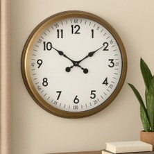 Egecen 60 cm Eskitme Metal Dekoratif Duvar Saati