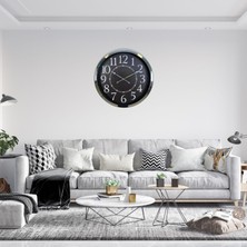 Egecen Silver Elegance Dekoratif 60 x 60 cm Metal Duvar Saati