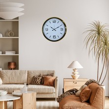 Egecen Gold Modern Tasarım 52 cm Metal Duvar Saati